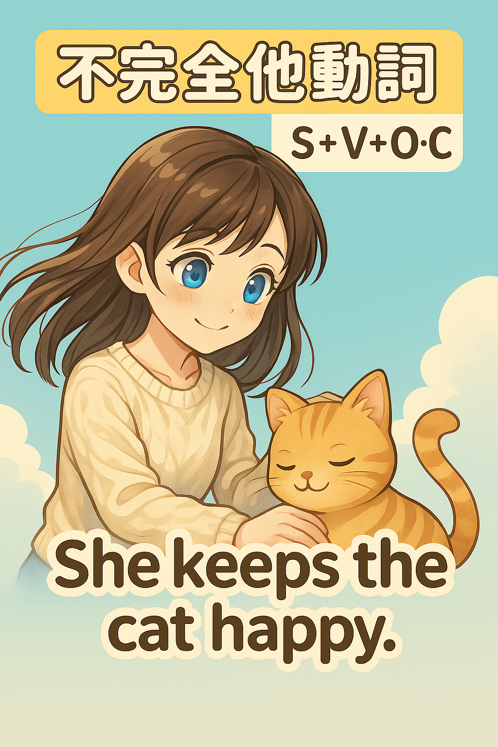 不完全他動詞の例イラスト