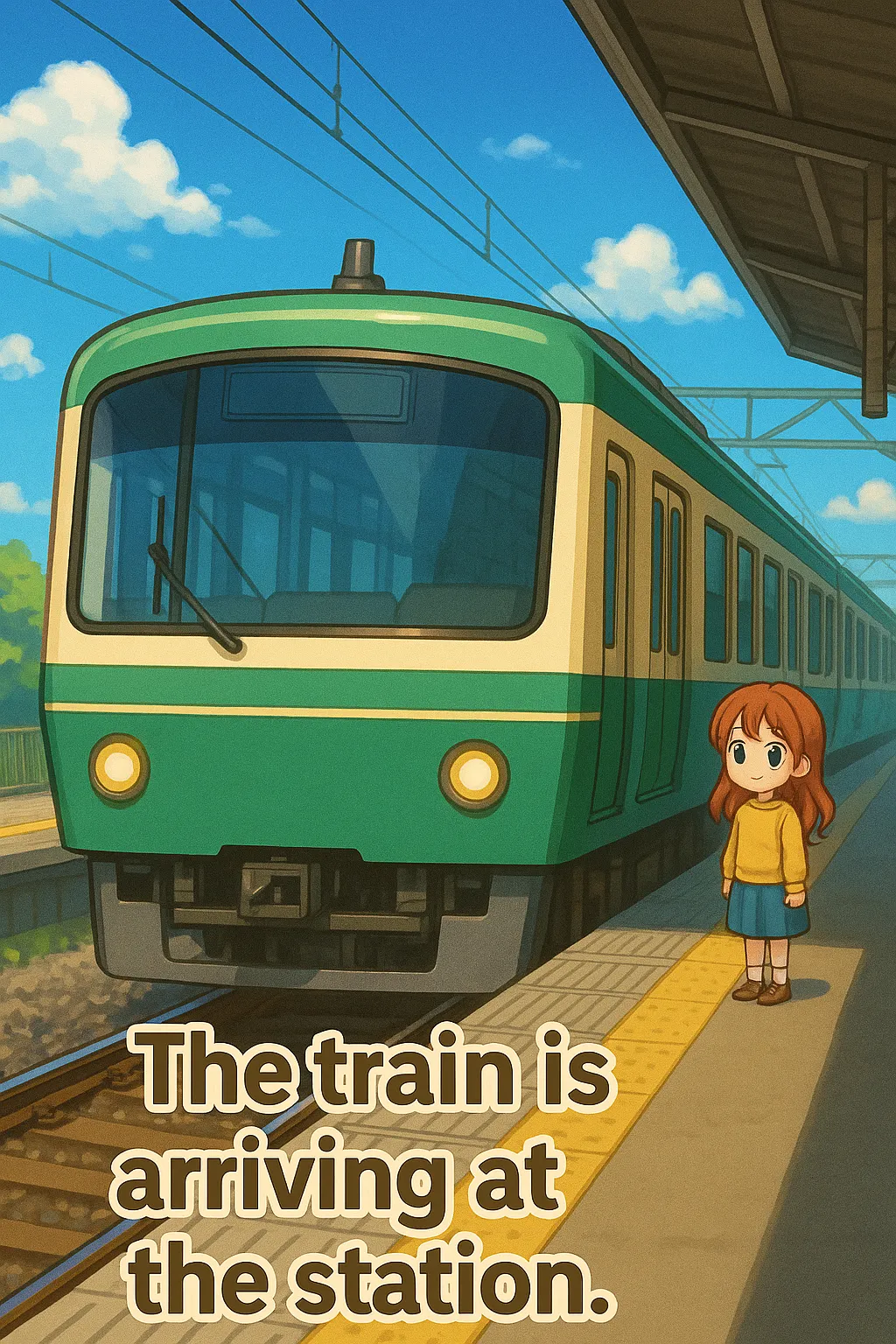 The train is arriving at the station のイメージ