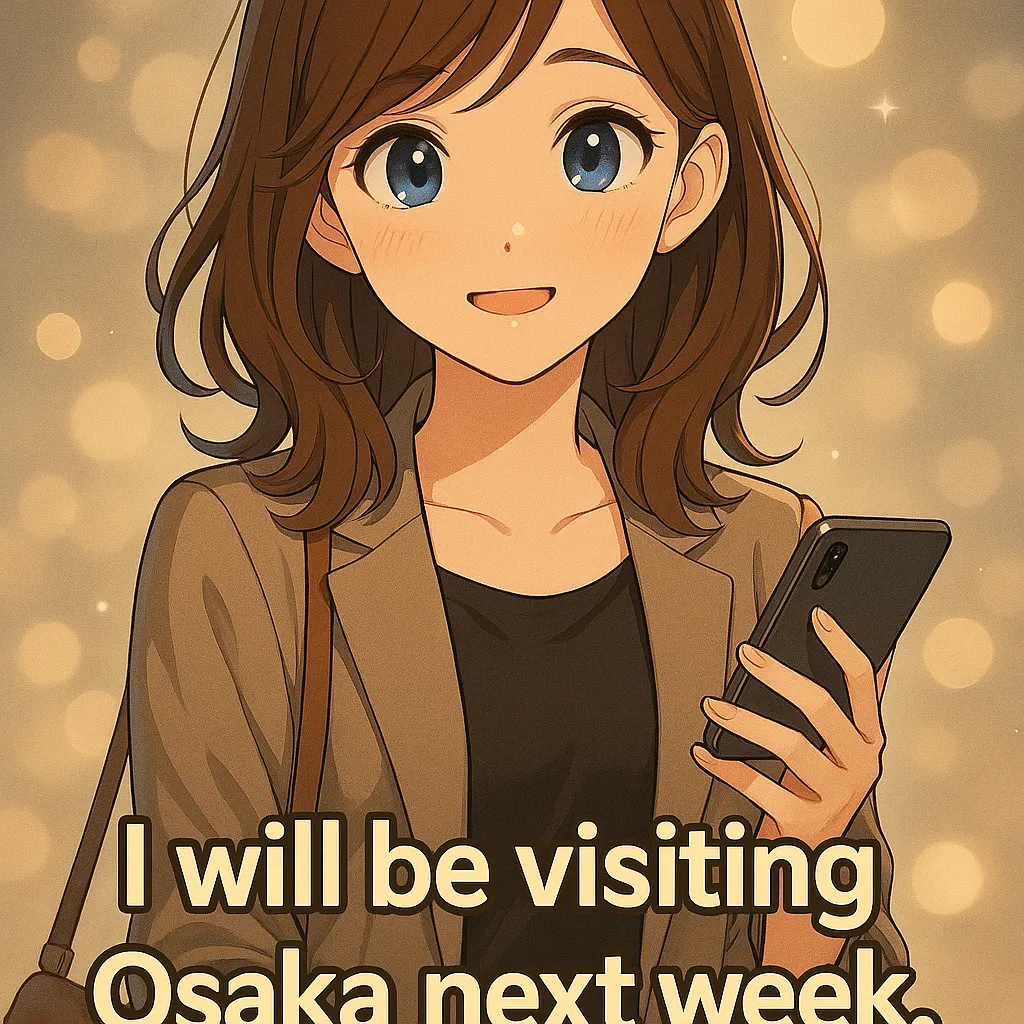 I will be visiting Osaka next week. のイメージ