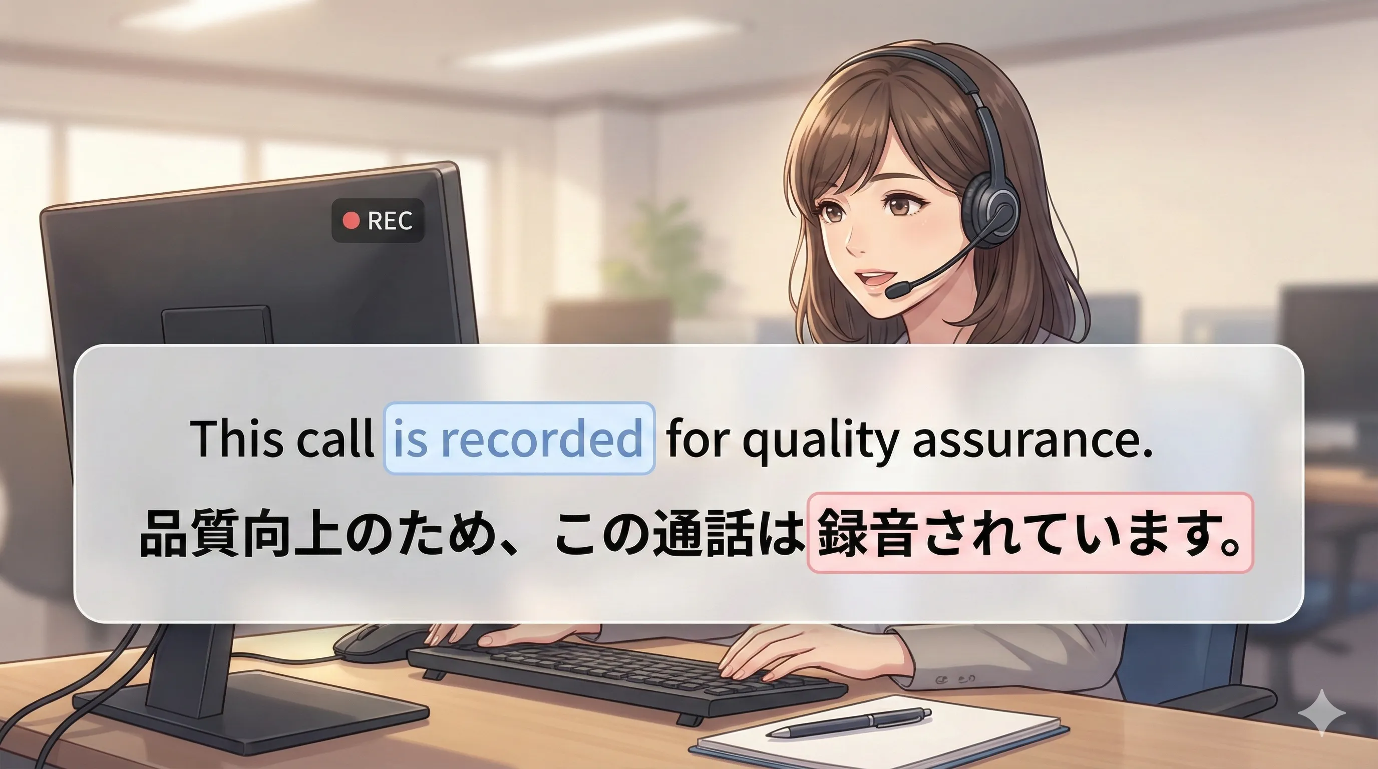 受動態 be + 過去分詞（〜される／されている）のイメージ図