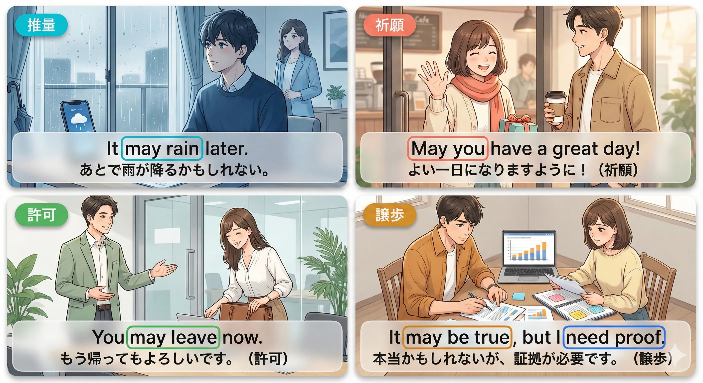 may / might の全体像：可能性・許可・丁寧表現・過去の推量を整理