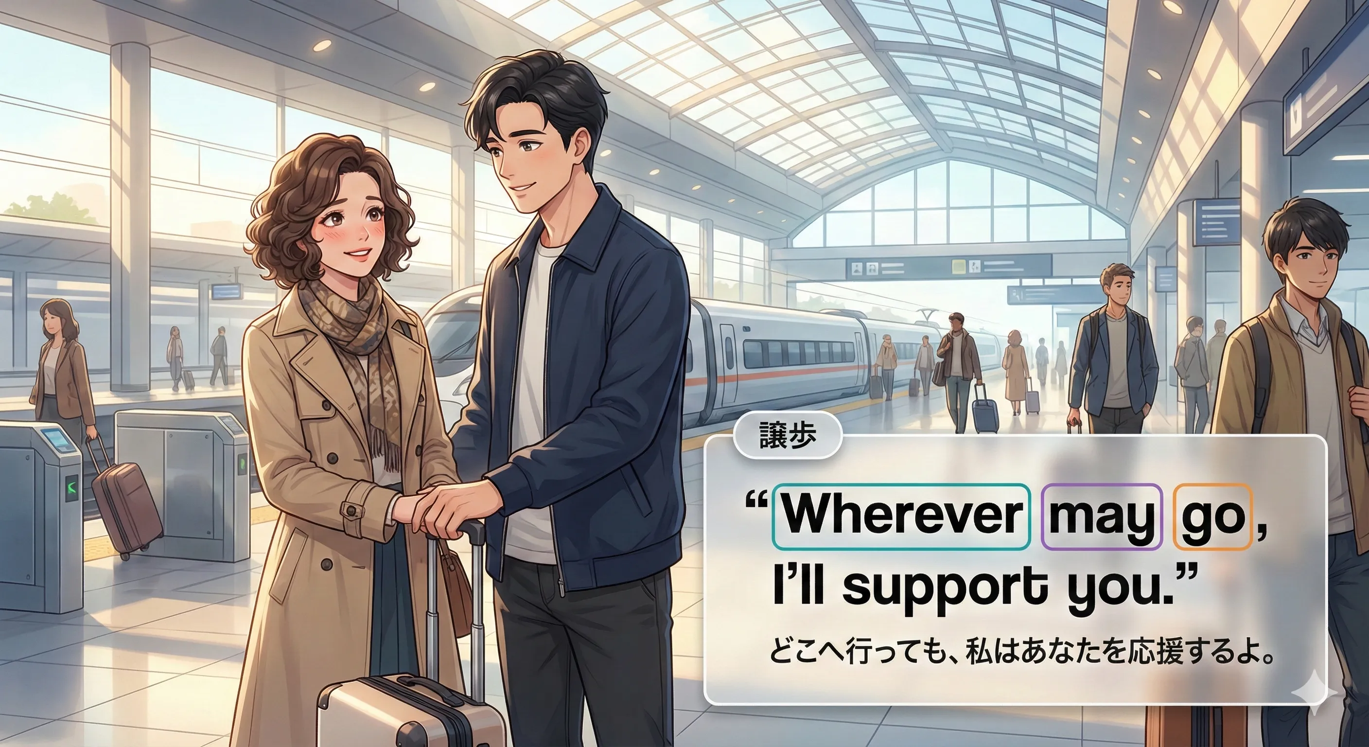 wherever ～ may ～ の形：どこへ行っても／どこにいても成立する言い方を図で整理