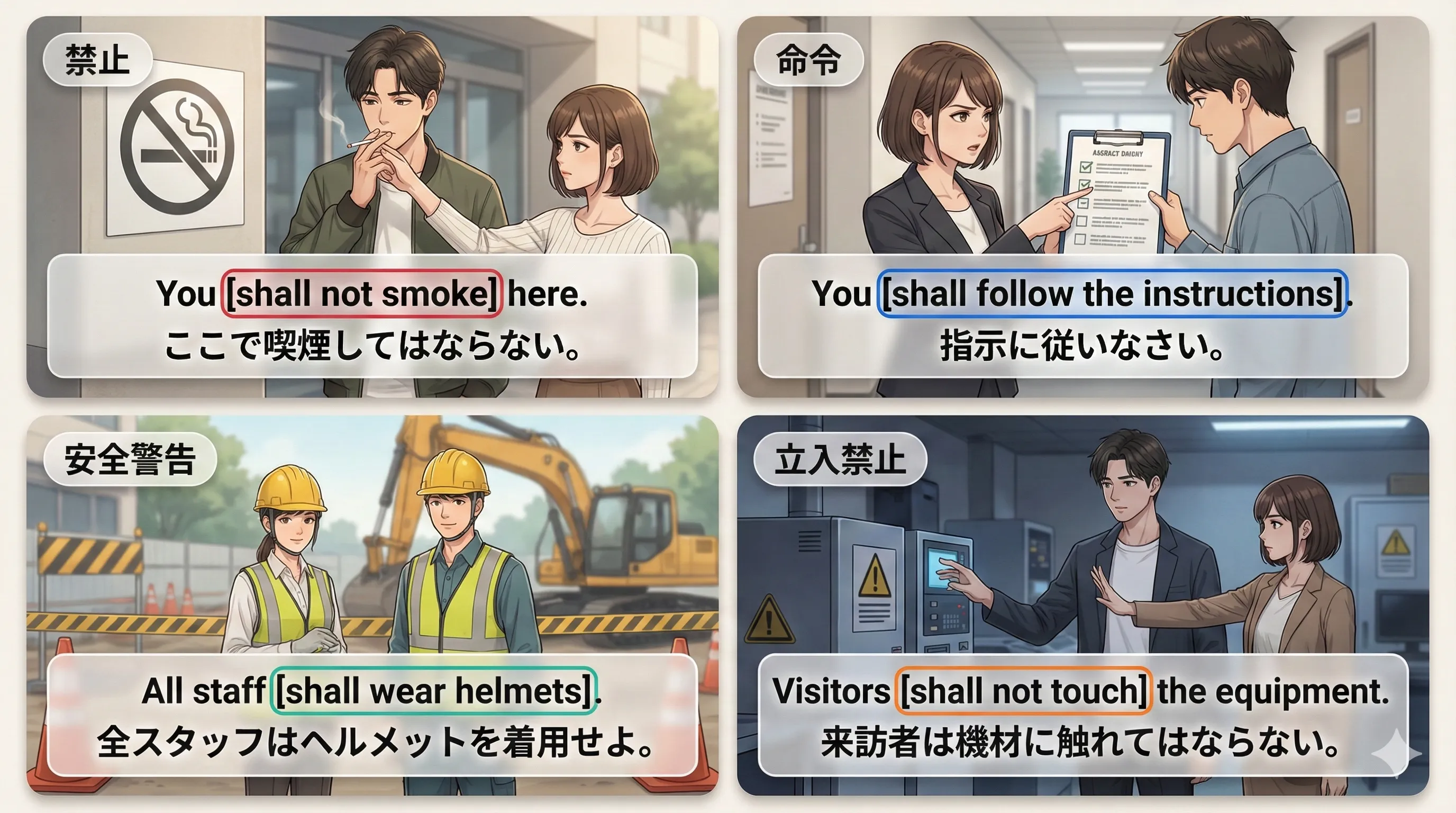 shall の命令・警告：You shall ～ / You shall not ～ のイメージを図で整理