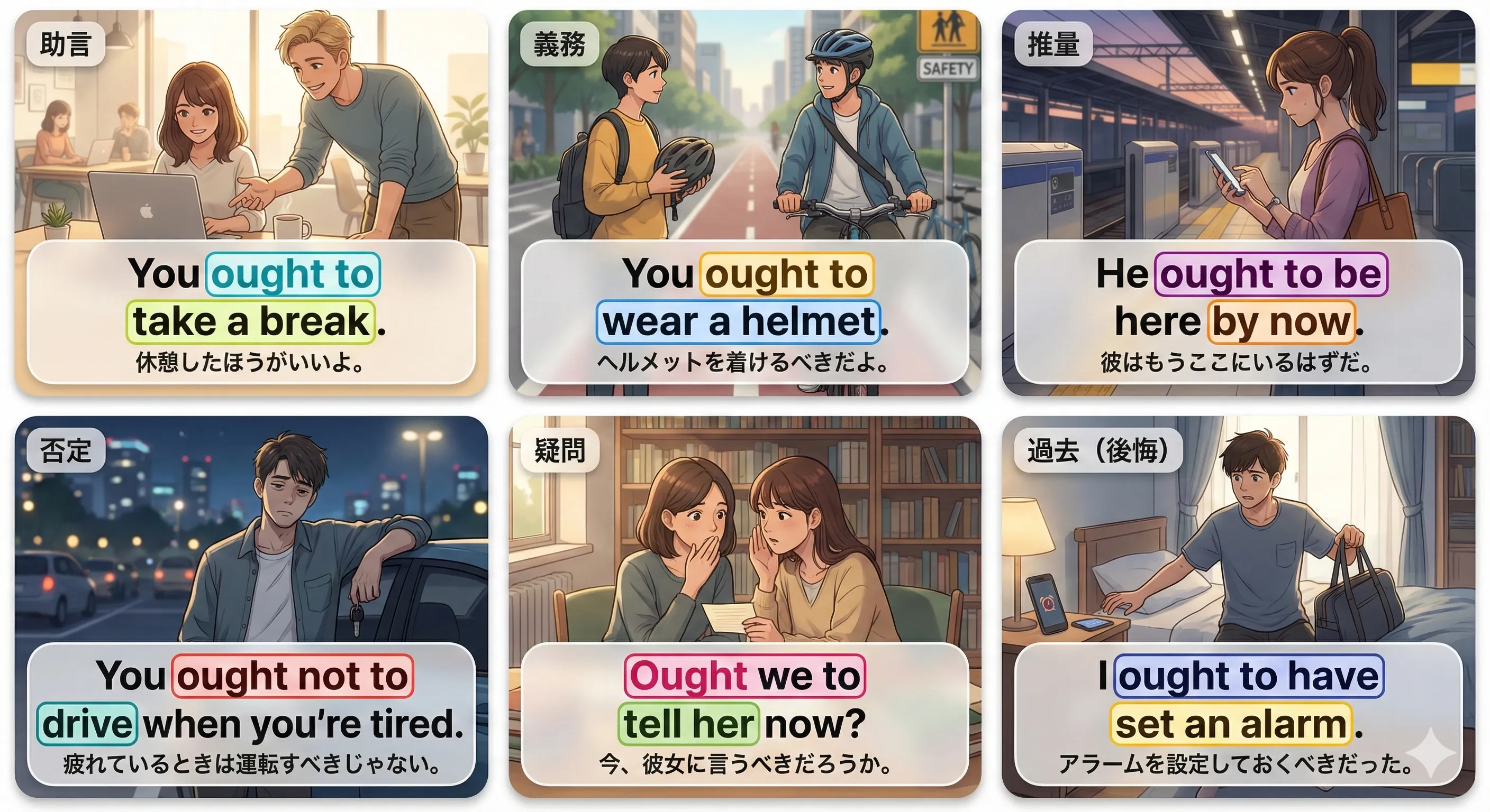 ought to の用法まとめ