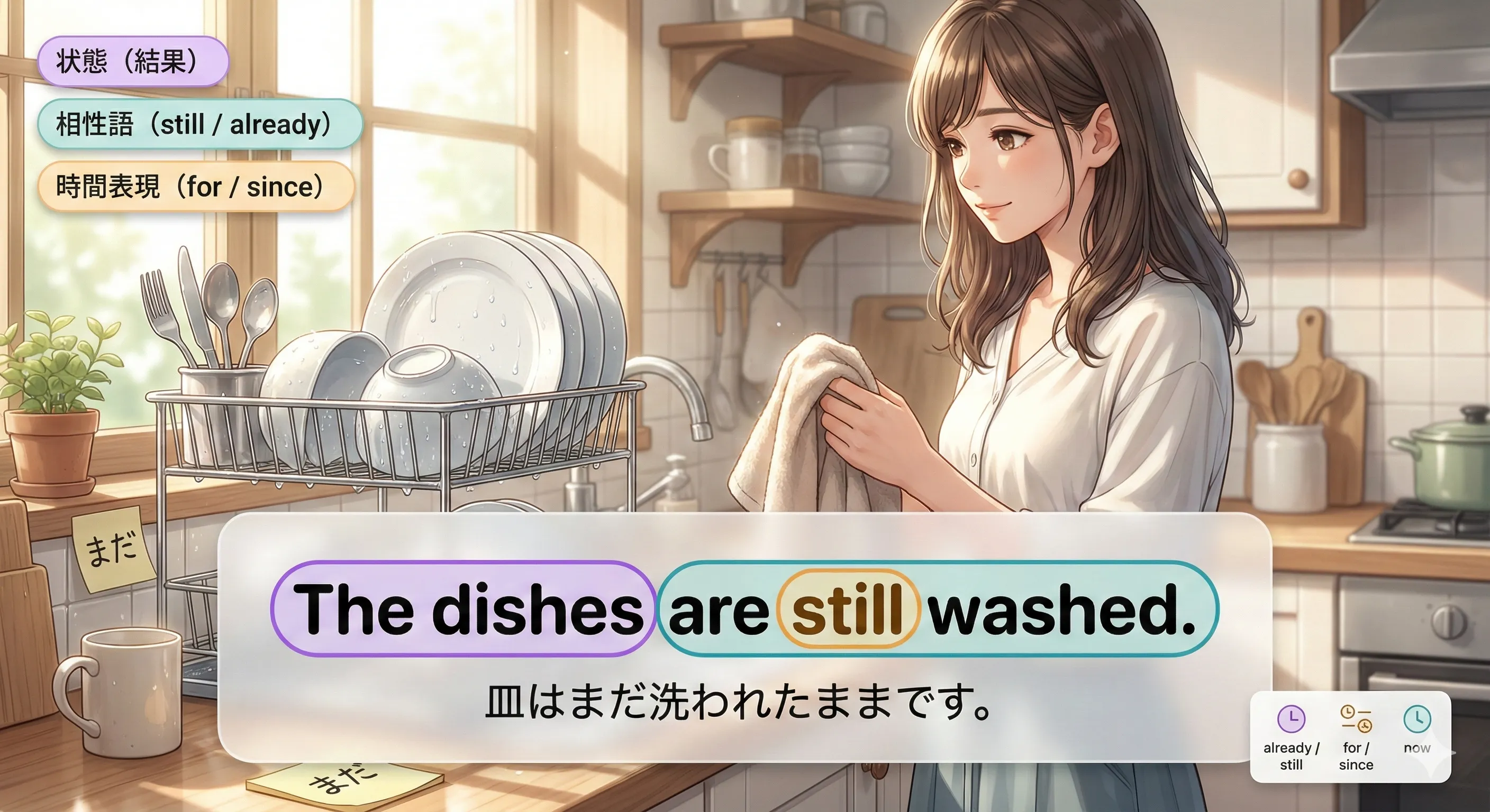 状態の受動態：相性語と時間表現のイメージ