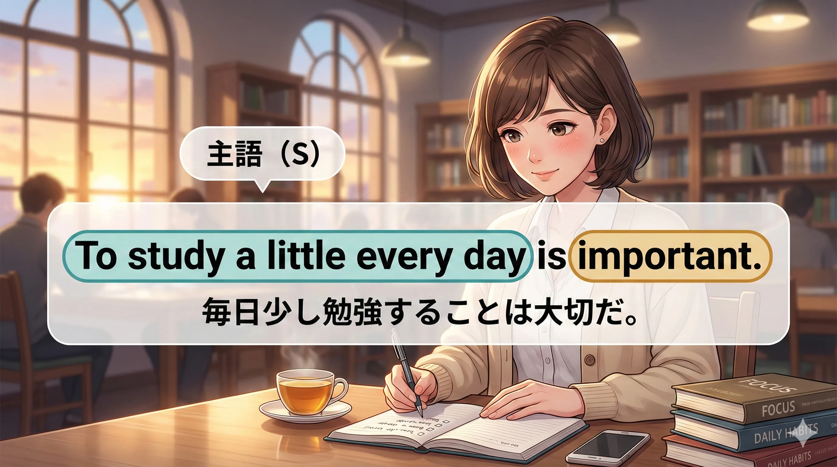 不定詞が主語になる：To do is ... と It is ... to do のイメージ図