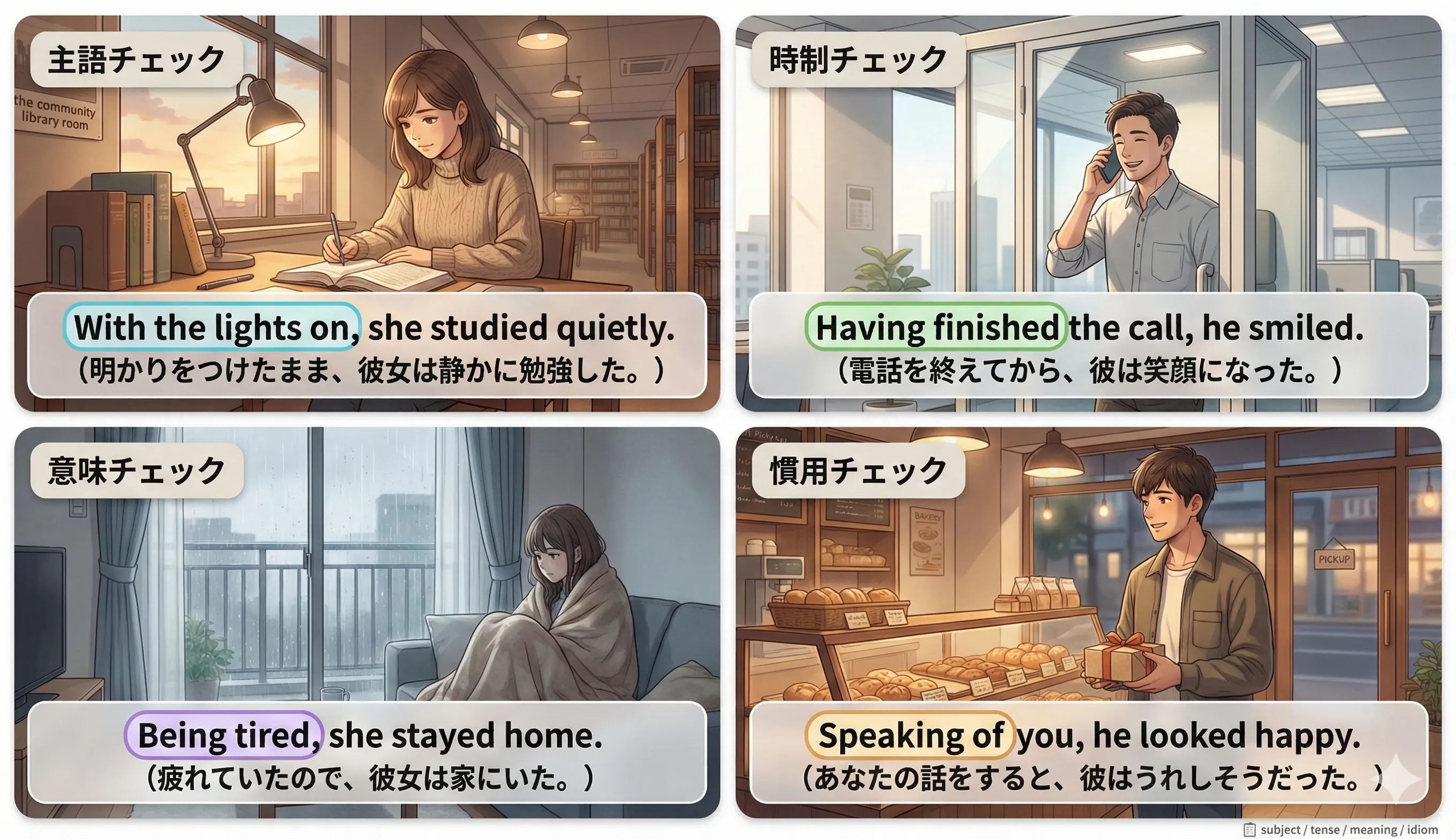 分詞構文の総まとめ：形・意味・ミス対策の要点チェック