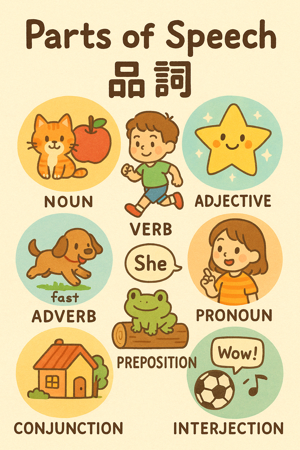 英語の8品詞