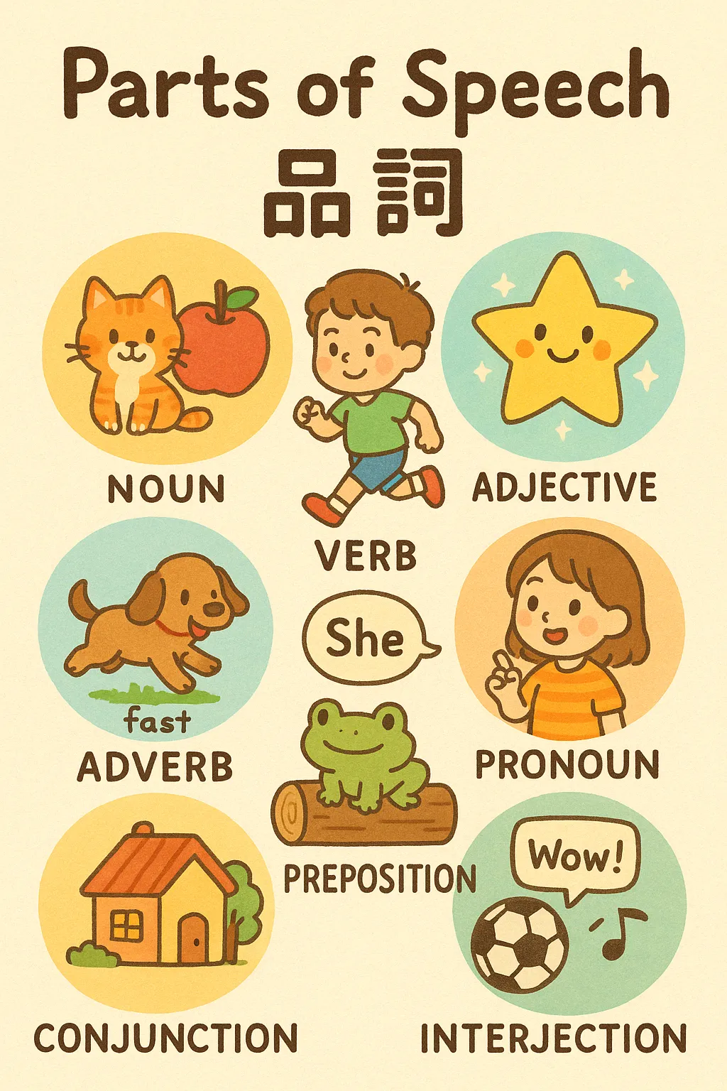 英語の8哲語