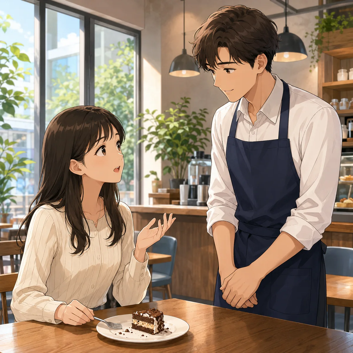 カフェで残ったケーキを持ち帰りたいと伝える