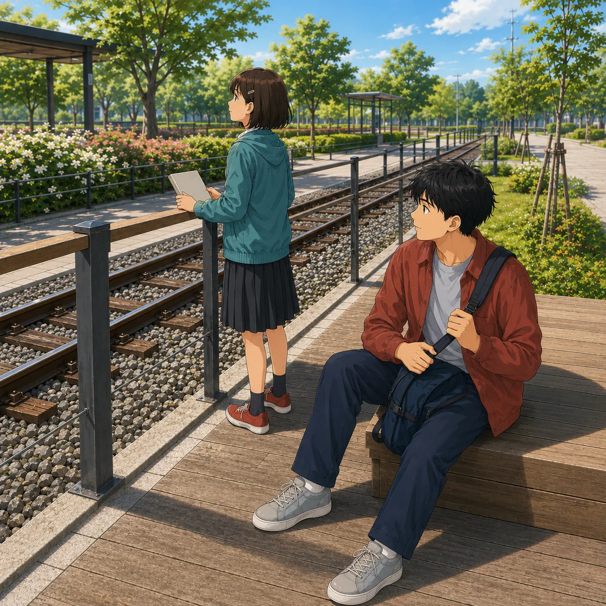 線路の下の石は、何をしている？