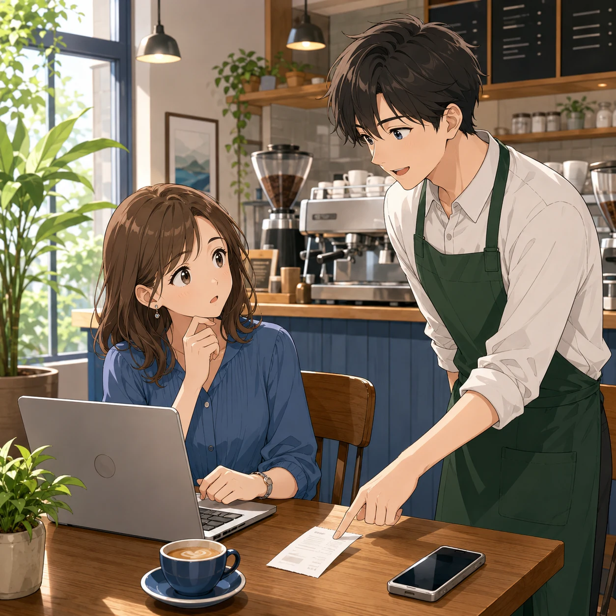 カフェでWi-Fiのパスワードを聞く