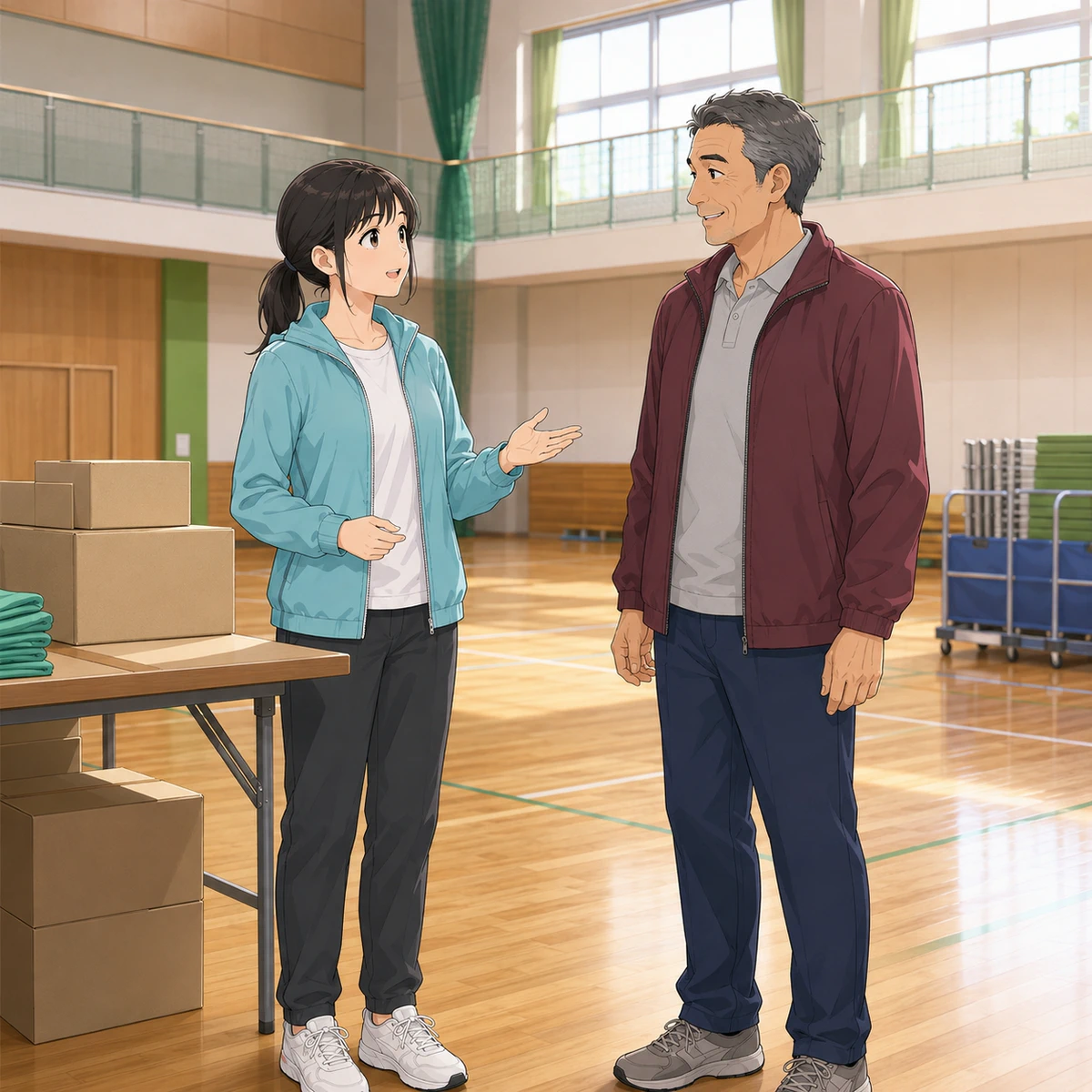 市民マラソンで受付場所の変更を知る