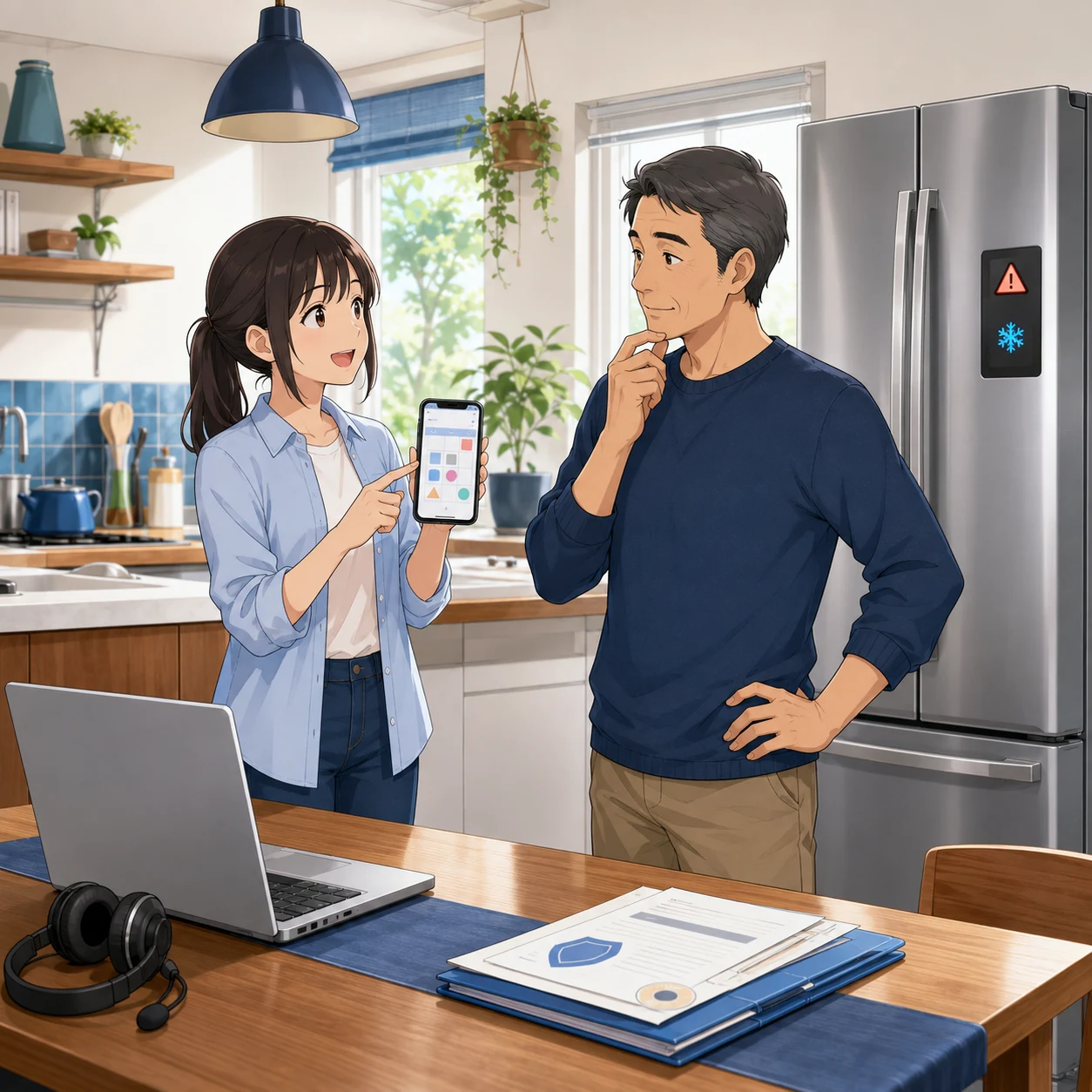 自宅で冷蔵庫の修理時間を相談する