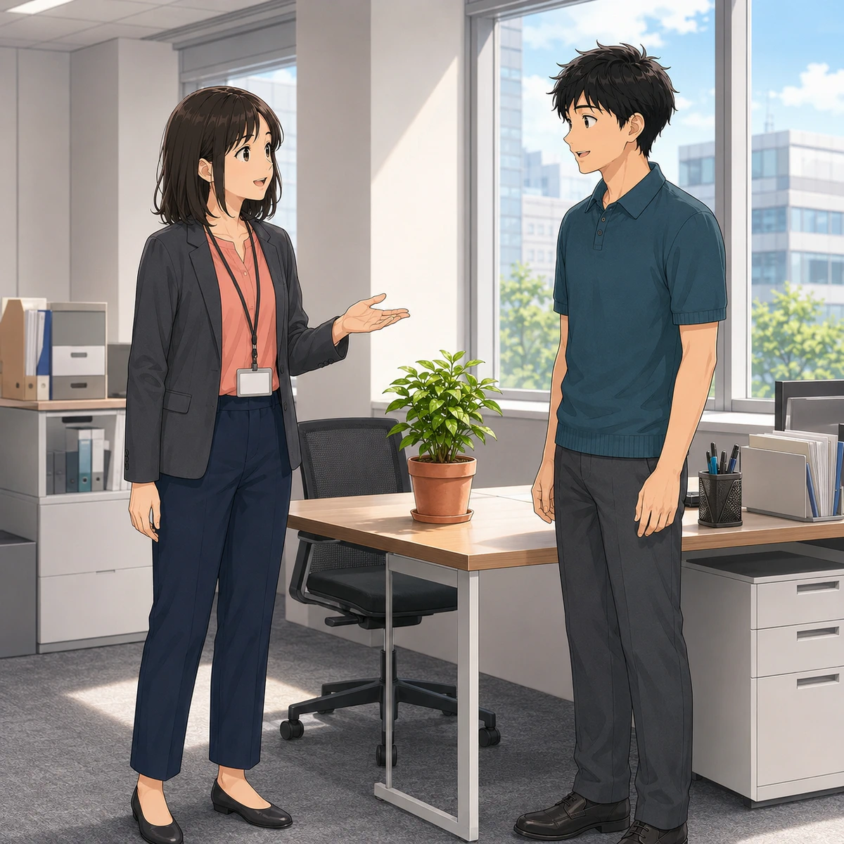 職場で観葉植物の話を広げる