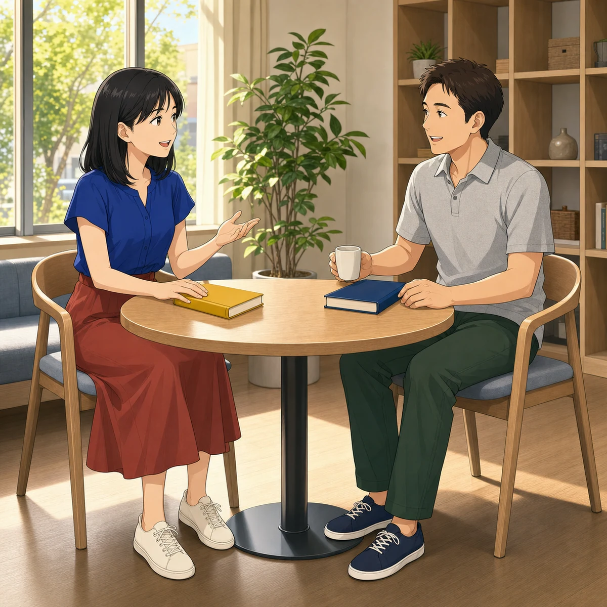 本を返す予定から公共図書館の役割へ話を広げる