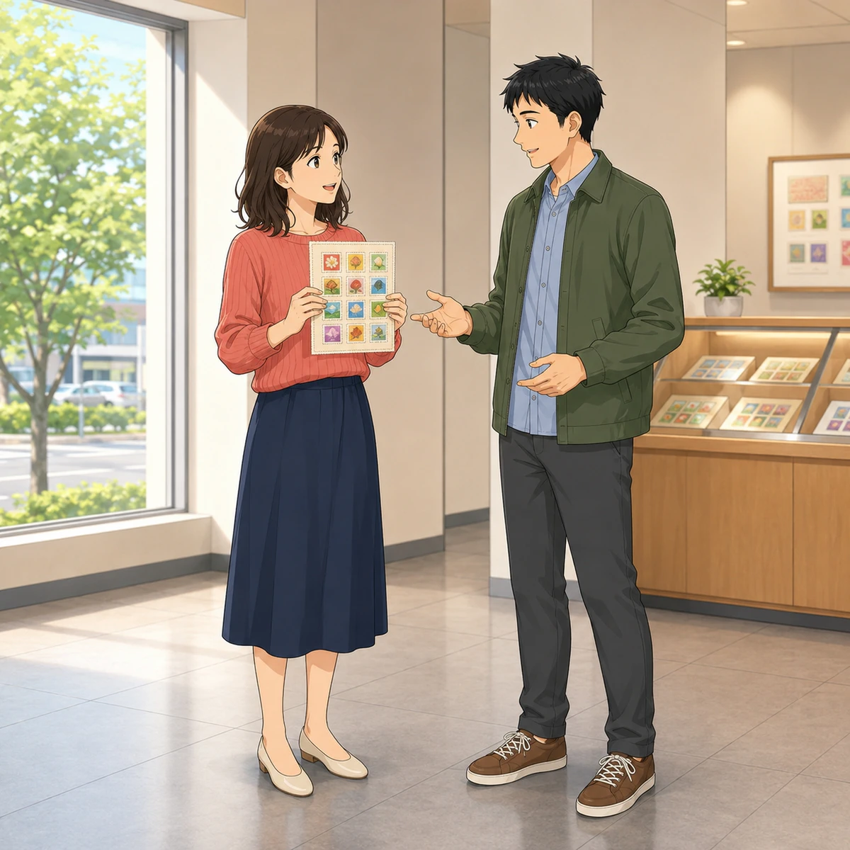 切手の小さな穴から郵便の工夫へ話を広げる