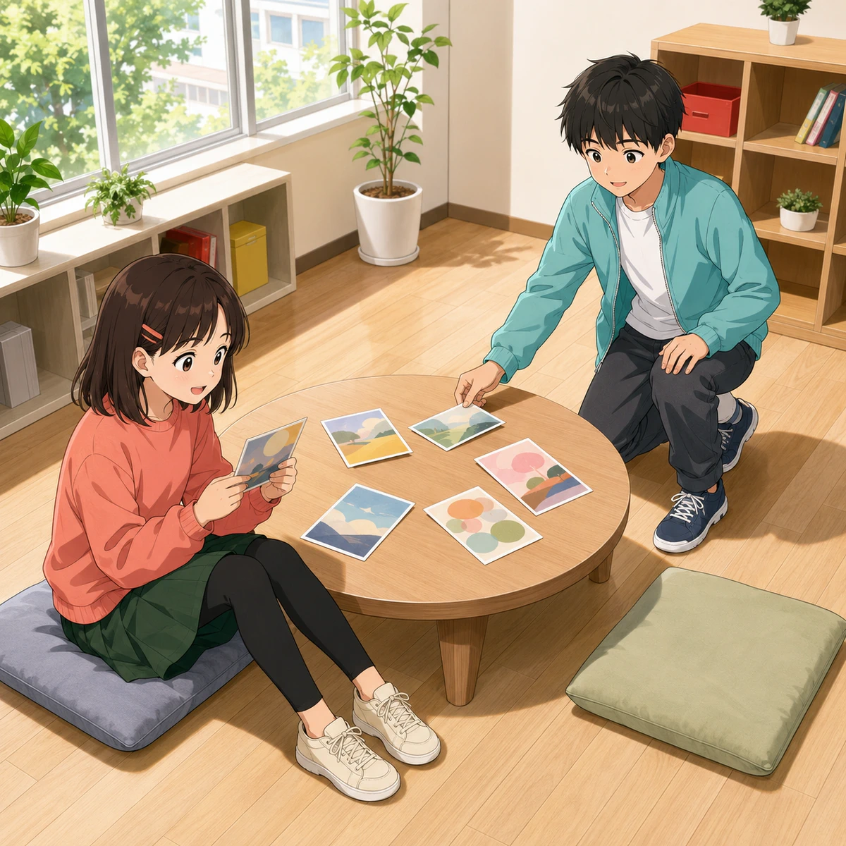 一枚のカードに、二つの「こんにちは」