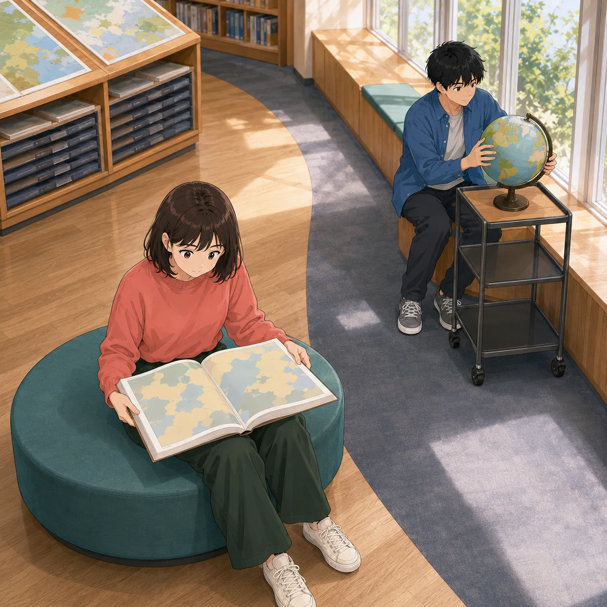 地球儀と地図で、大きさが違って見える