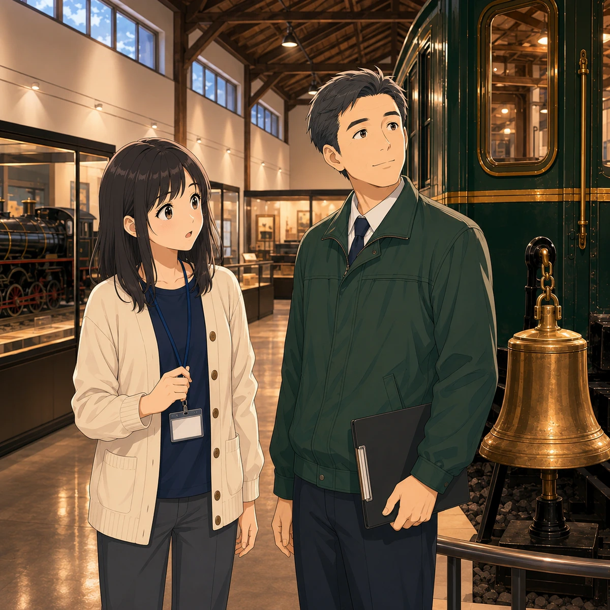 鉄道博物館で閉館後のベルを聞く