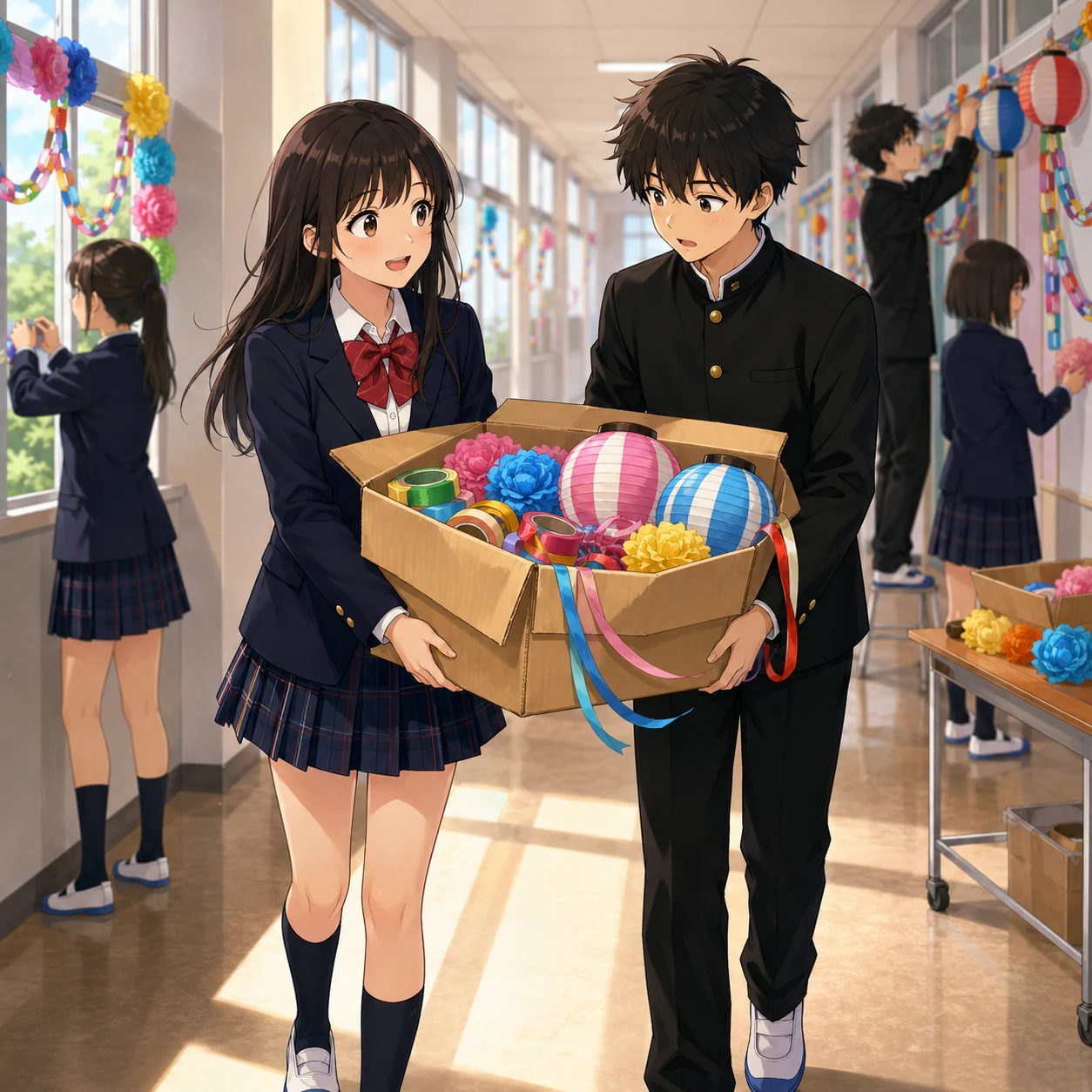 文化祭ボランティアの集合場所を確認する