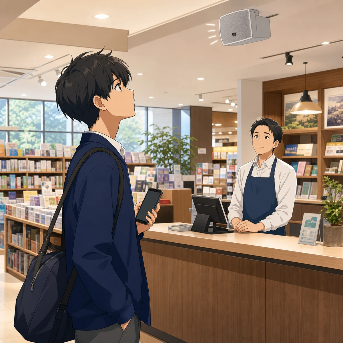 書店でネット注文の受取場所を確認する