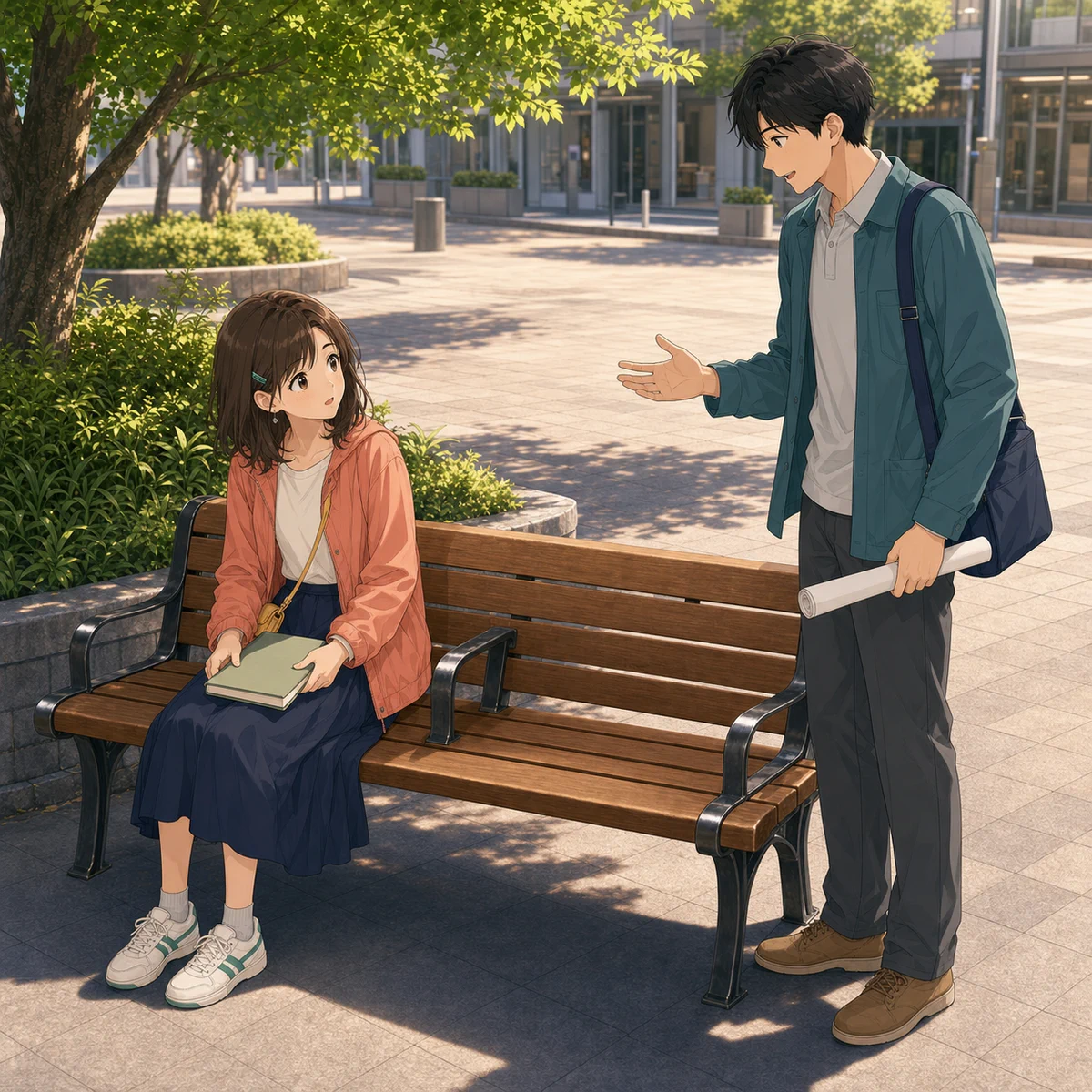 ベンチの真ん中に、なぜひじ掛け？